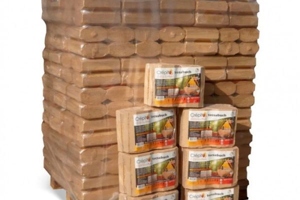 Holzbriketts Tecsabuch Crépito® – 100 % naturbelassen, Palette 1 t