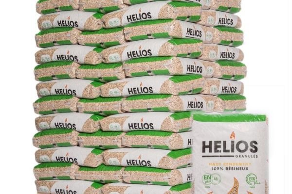 Holzpellets Helios – Palette mit 65 Säcken à 15 kg