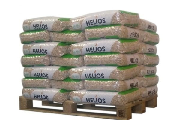 Holzpellets Helios – halbe Palette mit 35 Säcken à 15 kg